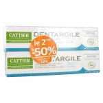 Cattier dentifrice dentargile menthe lot de 2 x 75ml Cattier dentifrice dentargile menthe lot de 2 x 75ml