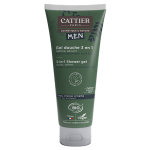 Cattier men gel douche homme 3 en 1 cheveux corps barbe bio 200ml