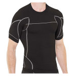 Cellutex t - shirt de compression running gris & noir pour homme taille s / m