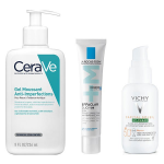 Cerave gel moussant anti - imperfections 236ml + la roche - posay effaclar duo + m 40ml + vichy capital ...
