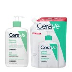 Cerave gel moussant nettoyant visage & corps peau normale + �co - recharge 473ml