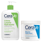 Cerave routine peaux à tendance atopique crème lavante hydratante 473ml & baume hydratant 454g Cerave routine peaux à tendance atopique crème lavante hydratante 473ml & baume hydratant 454g