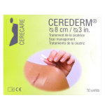 Cerecare ceredem pansement siliconés 8cm 10 unités Cerecare ceredem pansement siliconés 8cm 10 unités