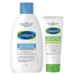 Cetaphil routine peaux sensibles - lotion nettoyante et crme hydratante