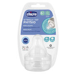 Chicco accessoires biberons ttine physiologique anti - coliques dbit repas + 6m lot de 2