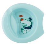 Chicco repas assiette creuse décorée avec rebord + 6m bleu Chicco repas assiette creuse décorée avec rebord + 6m bleu