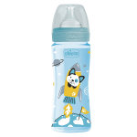 Chicco biberon bien - tre dbit rapide + 4m bleu 330ml