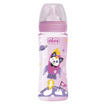 Chicco biberon bien - tre dbit rapide + 4m rose 330ml