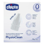 Chicco bien - tre & protection embout mouche - bb + 0m soft & easy physioclean 10 units