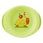 Chicco repas ensemble assiette plate et creuse dcore + 12m vert