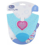 Chicco anneau de dentition gummy bib bavoir + 2m bleu Chicco anneau de dentition gummy bib bavoir + 2m bleu