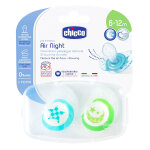 Chicco physio forma air sucette silicone + 6m toile lune lot de 2 + boite de strilisation