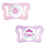 Chicco physio micro sucette silicone + 0m couronne carrosse lot de 2
