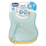 Chicco repas bavoir d'allaitement et de succion + 0m bleu et jaune 2 units