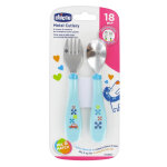 Chicco repas mes premiers couverts bout inox + 18m bleu