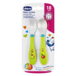 Chicco repas mes premiers couverts bout inox + 18m vert