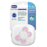Chicco sucette physio forma comfort silicone + 0m rose + bote de strilisation
