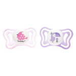 Chicco physio light sucette silicone + 2m rose lot de 2