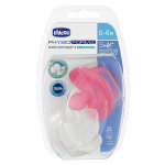 Chicco sucette physio soft tout silicone + 0m rose et neutre