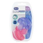 Chicco sucette physio soft tout silicone + 16m rose et violet