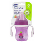 Chicco repas tasse training à bec rigide + 6m cochon violet 200ml Chicco repas tasse training à bec rigide + 6m cochon violet 200ml