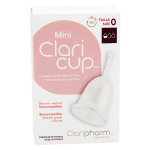 Claripharm claricup colorless coupe menstruelle transparente taille 0 + box de dsinfection