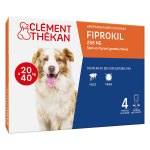 Clement thekan fiprokil anti - puces anti - tiques chien 20 - 40kg 4 pipettes