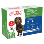 Clement thekan perfikan anti - puces anti - tiques chien 4 - 10kg 4 pipettes