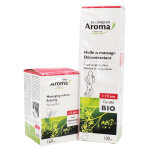 Le comptoir aroma roll - on de massage dcontractant 50ml + huile de massage dcontractante 100ml