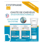 Cystiphane fort anti chute 120 comprimés x2 + 100ml offert Cystiphane fort anti chute 120 comprimés x2 + 100ml offert