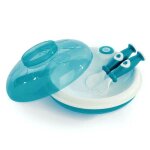 Dbb remond assiette garde au chaud avec couvercle et couverts coloris turquoise