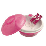 Dbb remond assiette garde au chaud rose + couverts Dbb remond assiette garde au chaud rose + couverts