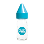 Dbb remond biberon jus de fruit rgul'air verre bleu turquoise 110ml