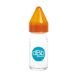 Dbb remond biberon jus de fruit régul'air verre orange translucide 110ml Dbb remond biberon jus de fruit régul'air verre orange translucide 110ml