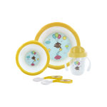 Dbb remond coffret repas bol + assiette + fourchette + cuillre + tasse ourson jaune