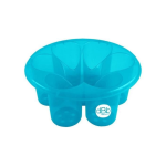 Dbb remond porte biberons egouttoir fleur turquoise translucide