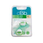 Dbb remond sucette anatomique silicone grenouille bleu translucide 1er ge lot de 2