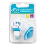 Dbb remond sucette physiologique silicone 2�me �ge + attache sucette coloris bleu