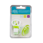 Dbb remond sucette physiologique silicone 2me ge + attache sucette vert