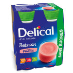 Delical boisson hp hc edulcore sans sucres fraise 4 x 200ml