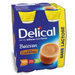 Delical boisson hp hc effimax 2. 0 fibres sans lactose caramel lot de 4 x 200ml
