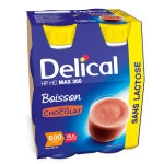Delical boisson hp hc max 300 sans lactose chocolat lot de 4 x 300ml