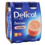 Delical boisson lacte hp hc fraise lot de 4 x 200ml