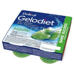 Delical gelodiet eau glifie edulcore sans sucres menthe 4 x 120g
