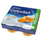 Delical gelodiet eau glifie edulcore sans sucres orange 4 x 120g