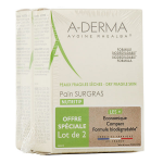 A - derma les indispensables pain surgras nutritif lot de 2 x 100g