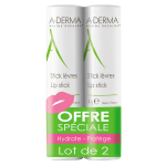 A - derma les indispensables stick l�vres r�paration intense lot de 2 x 4g