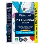 Dietaroma drain'ideal d�tox bio 20 + 10 ampoules de 15 ml