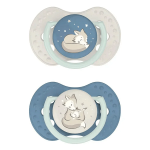 Difrax sucettes dynamiques night&day phosphorescentes 18 + mois