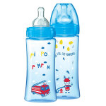 Dodie biberon initiation + anti - coliques 3 vitesses + 6m bleu pompier lot de 2 x 330ml